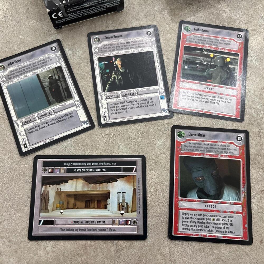 2 Decks Star Wars Premiere Limited Edition 60 Card Starter Set Opened Box 1995 + - Picture 7 of 15